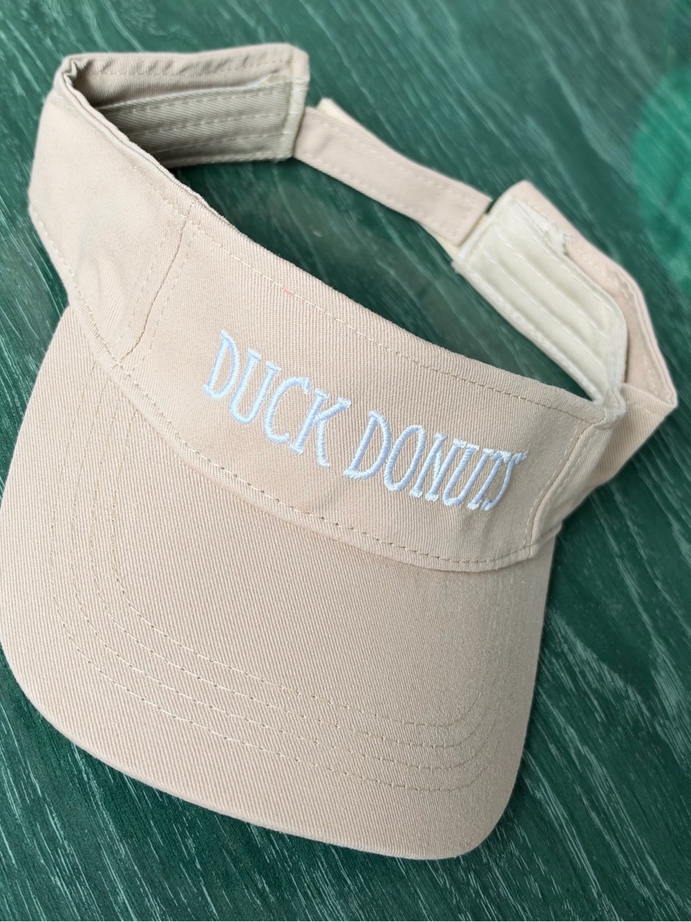 Duck Donuts Adjustable Beige Visor